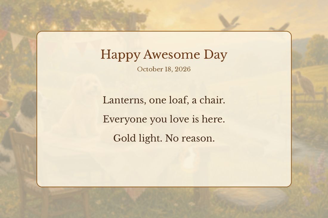 Happy Awesome Day back