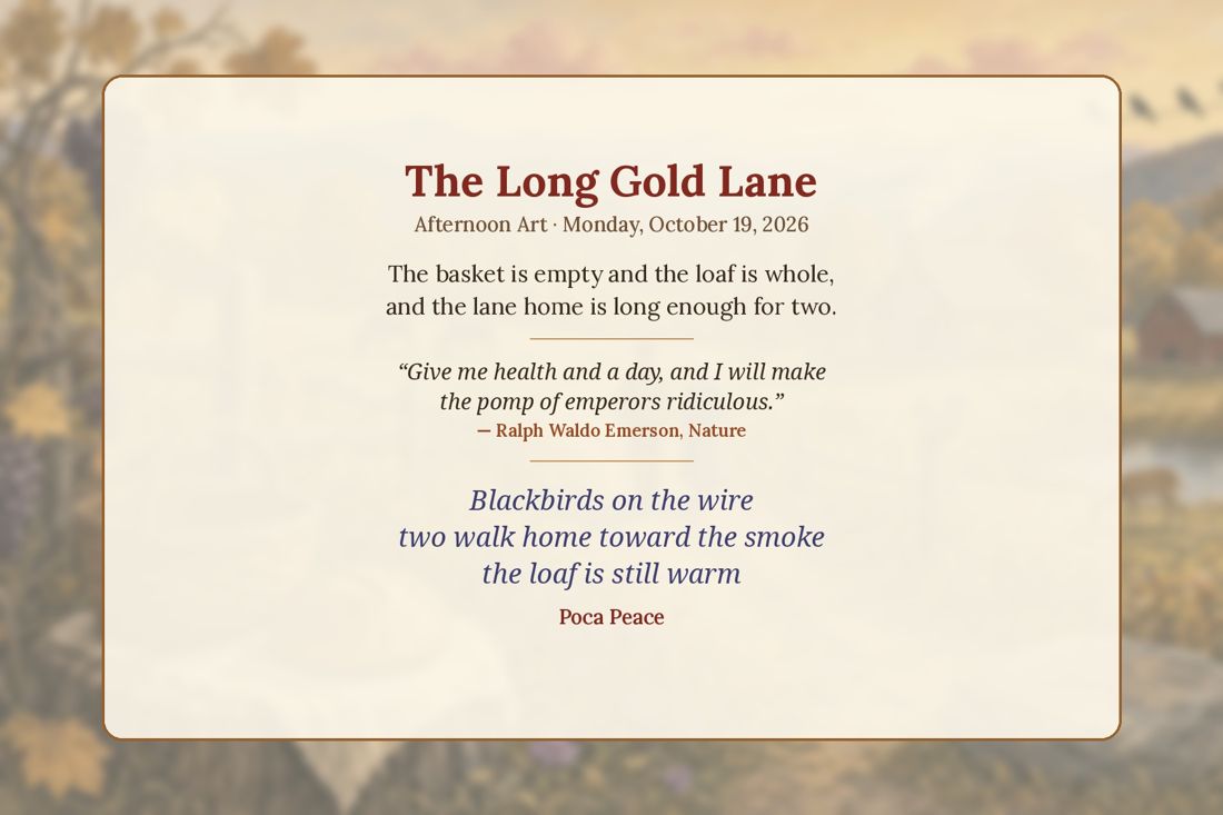 The Long Gold Lane back