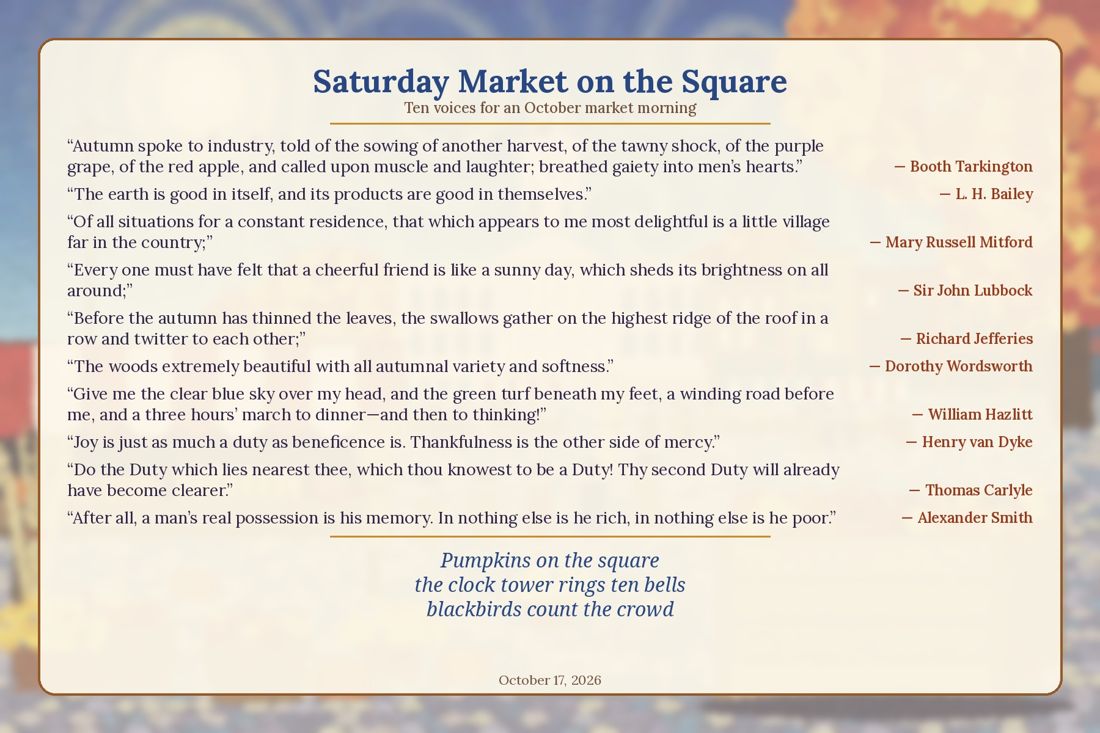 Saturday Market on the Square back