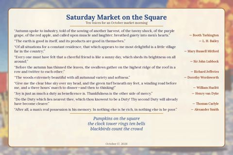 Saturday Market on the Square back