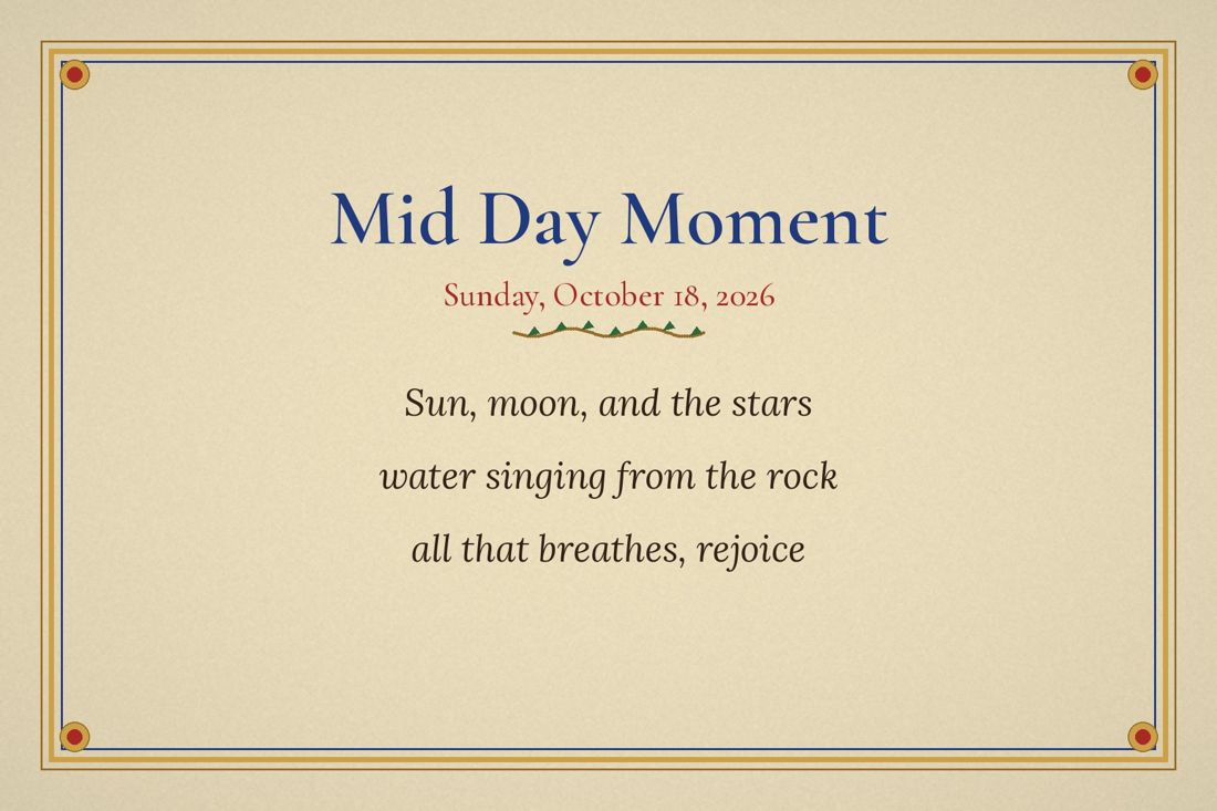 Mid Day Moment back