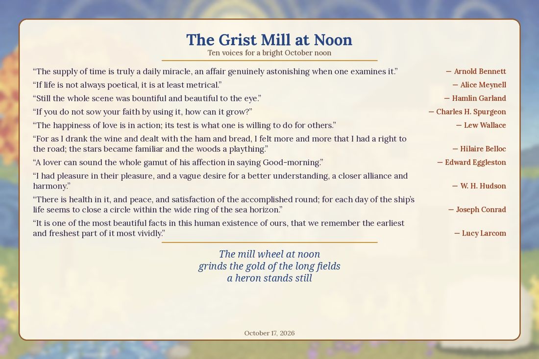 The Grist Mill at Noon back