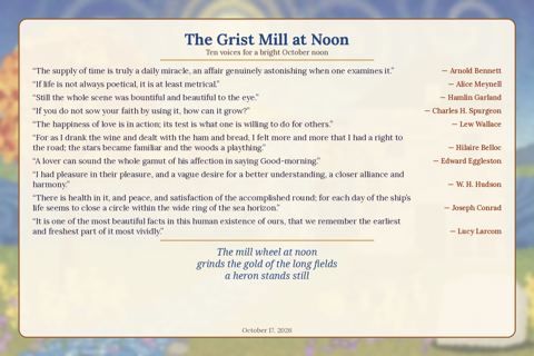 The Grist Mill at Noon back