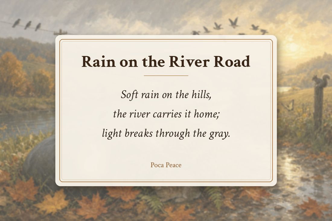 Rain on the River Road back