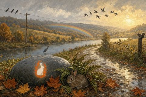 Rain on the River Road front