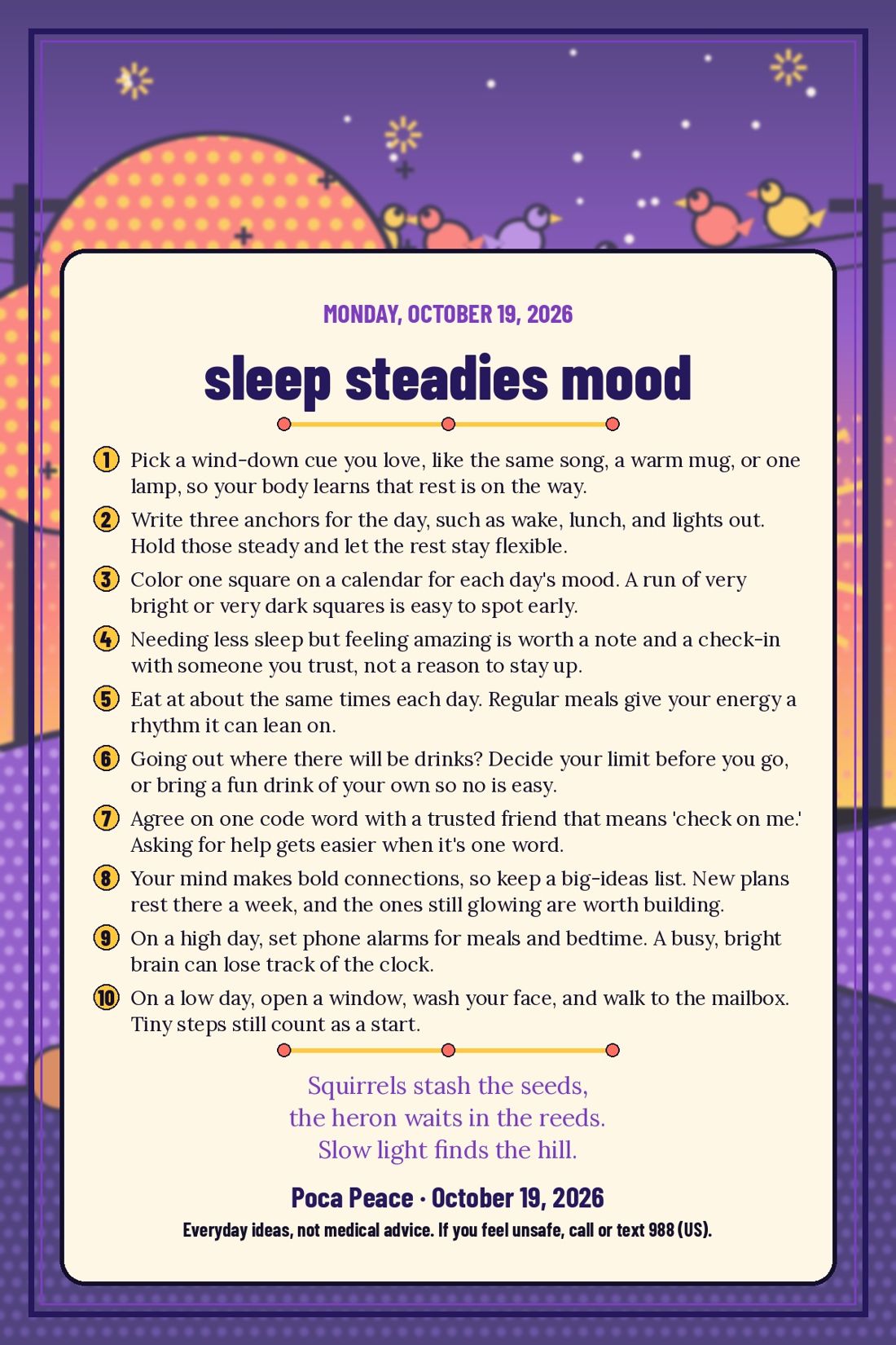 Sleep Steadies Mood back