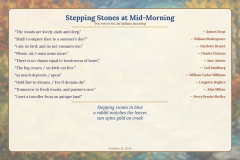 Stepping Stones at Mid-Morning back