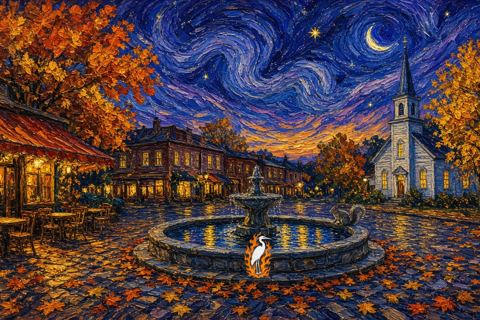 Dusk in the Town Square front